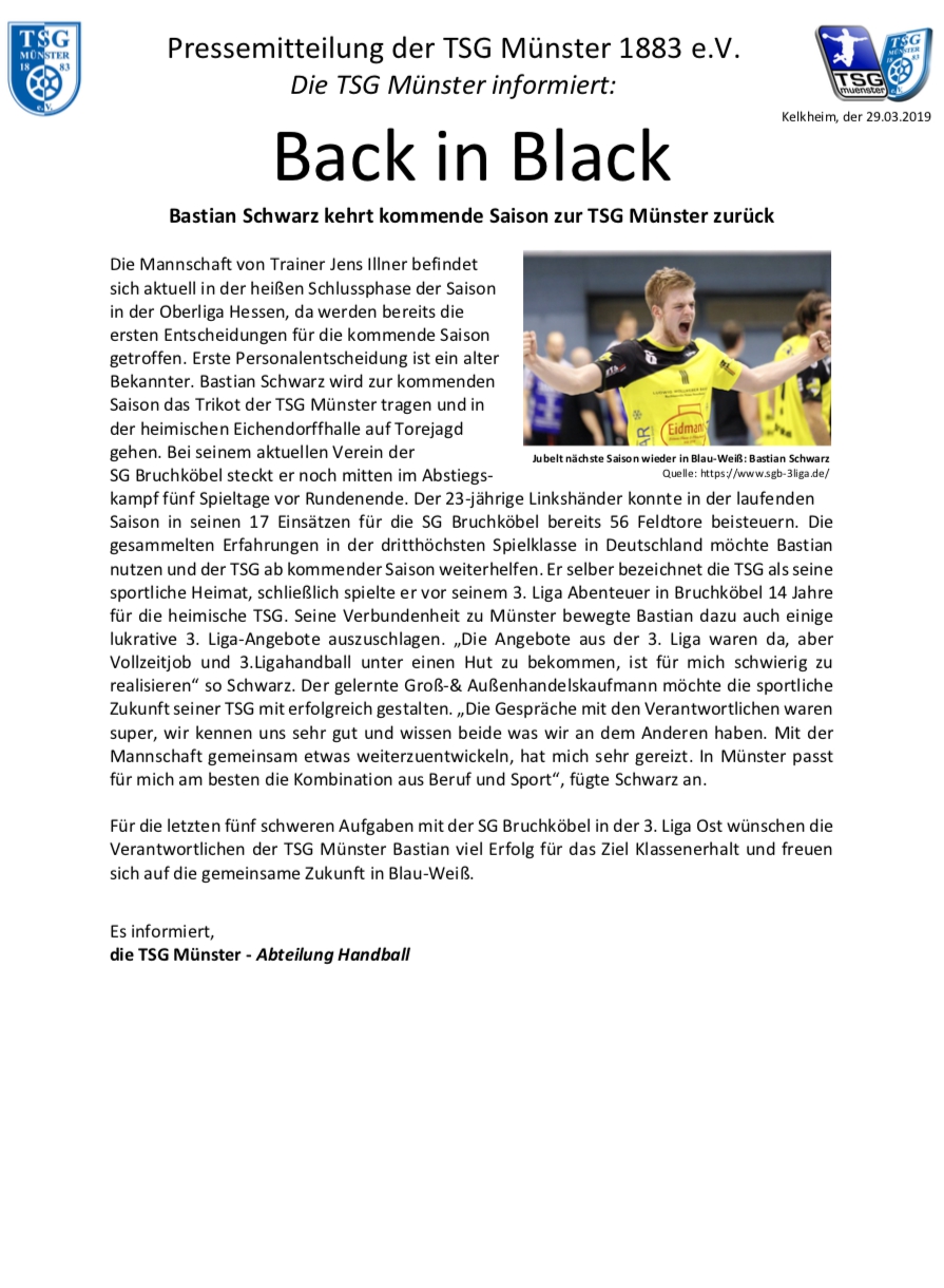 2019-03-29 Pressemitteilung Handball